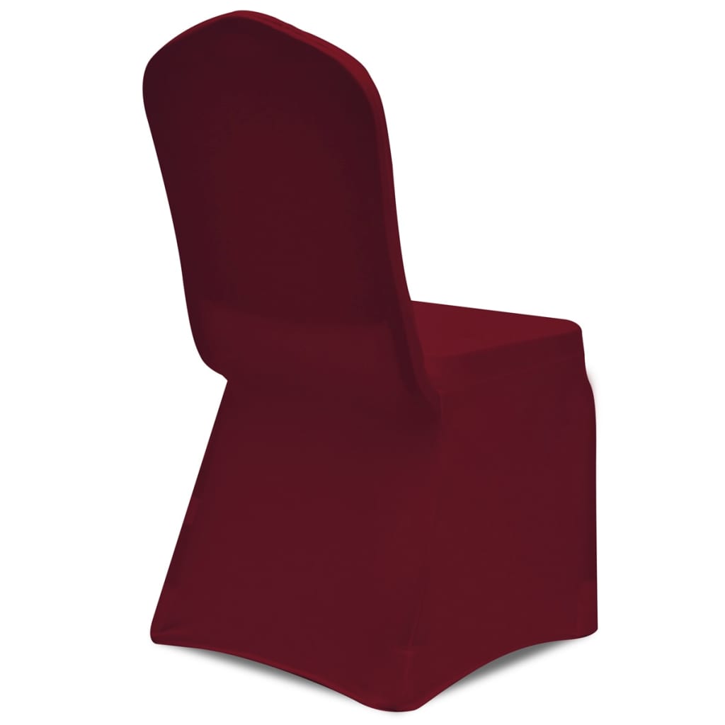 vidaXL Funda de silla elástica 30 unidades color burdeos