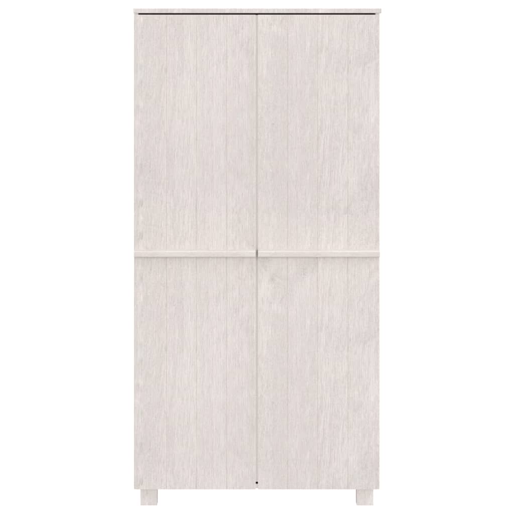 vidaXL Armario de madera maciza de pino blanco 89x50x180 cm