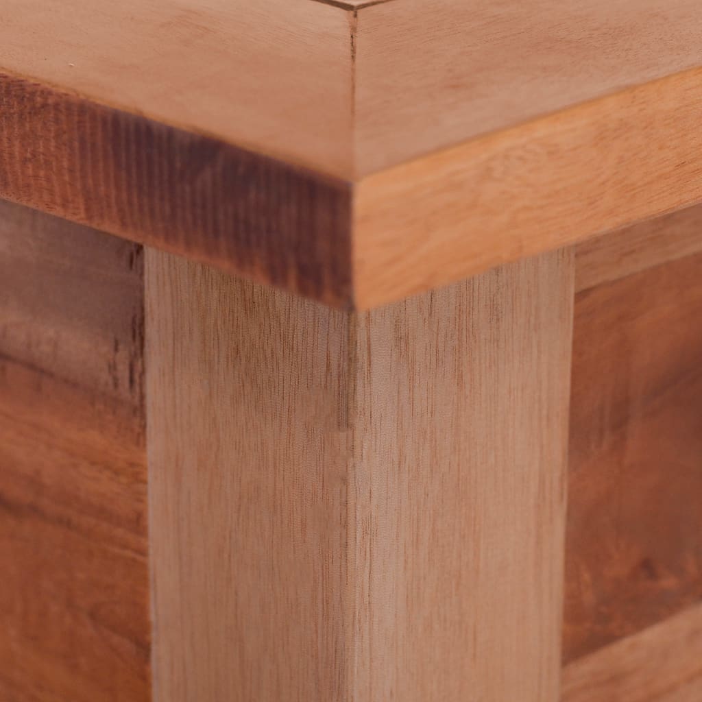 vidaXL Mesa de centro de madera maciza caoba 68x68x30 cm