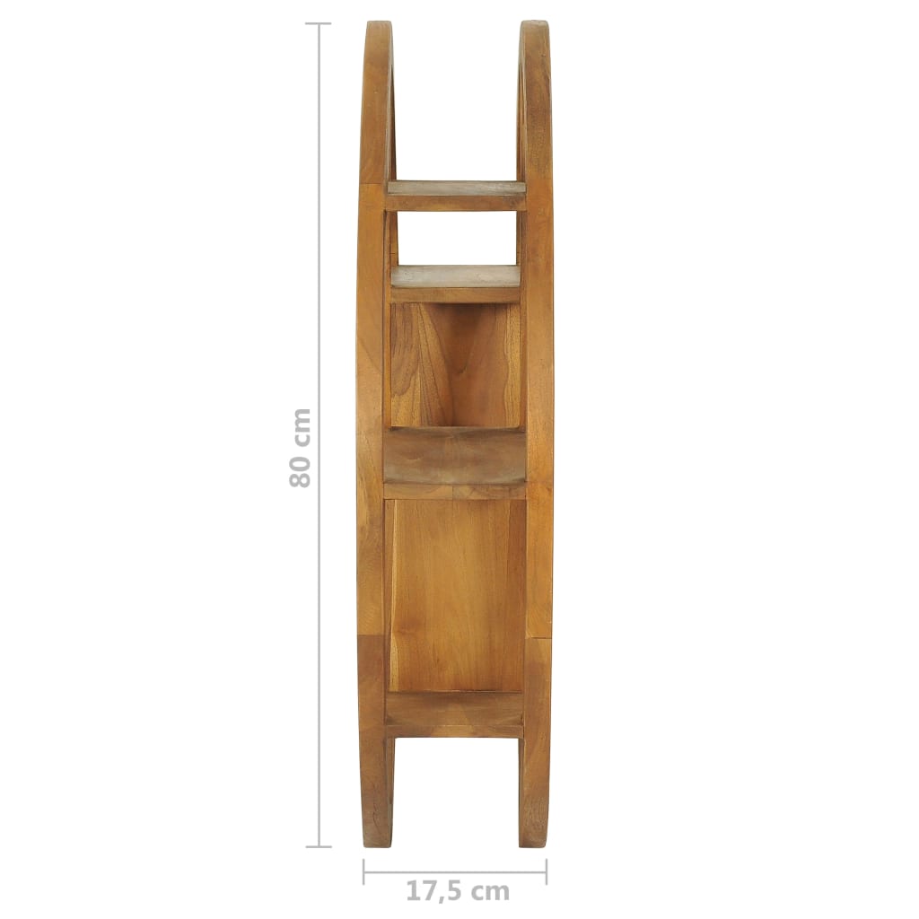 vidaXL Estantería de Yin Yang madera maciza de teca 80x17,5x80 cm