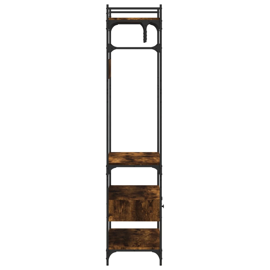 vidaXL Armario cajones madera ingeniería roble ahumado 89x39x184,5 cm
