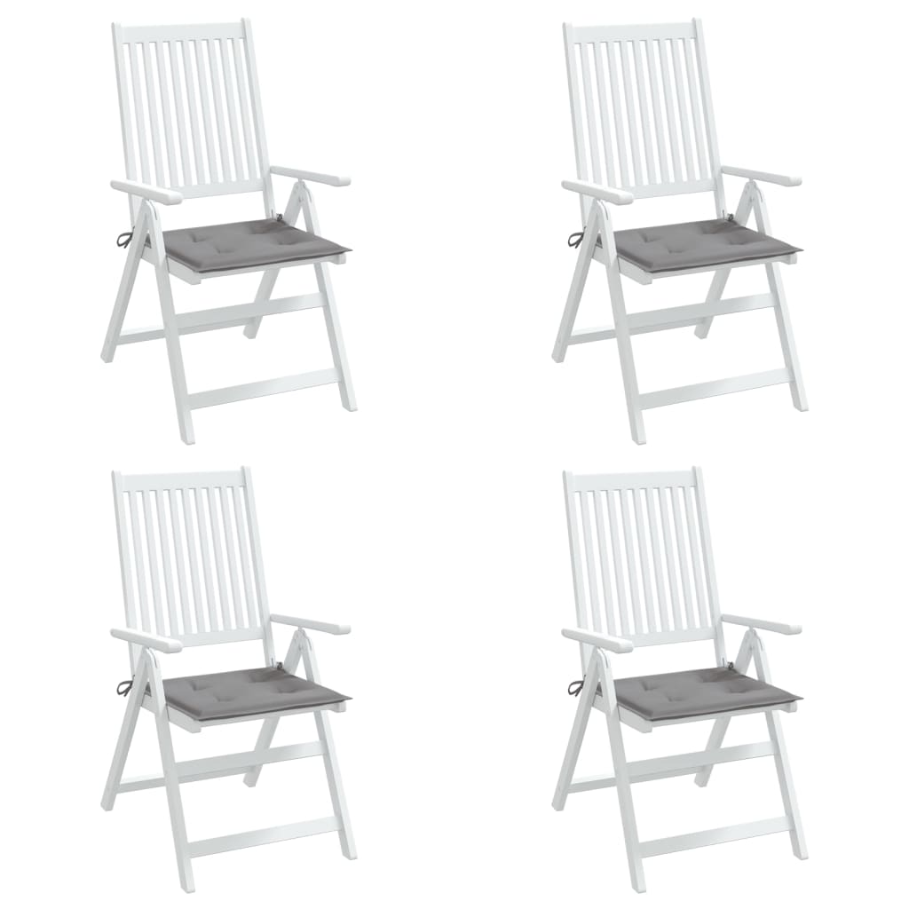 vidaXL Cojines de silla de jardín 4 uds tela Oxford gris 50x50x3 cm