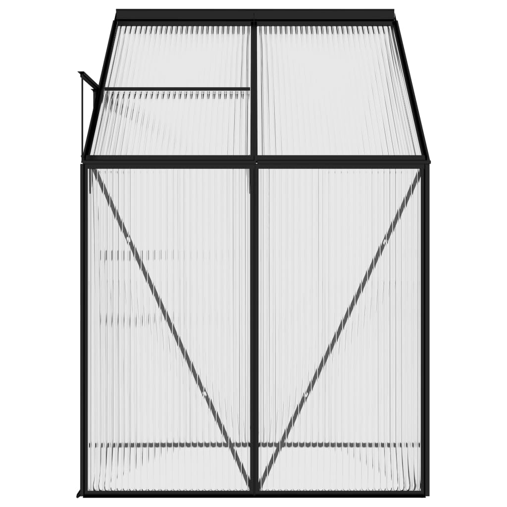 vidaXL Invernadero de aluminio gris antracita 2,59 m³