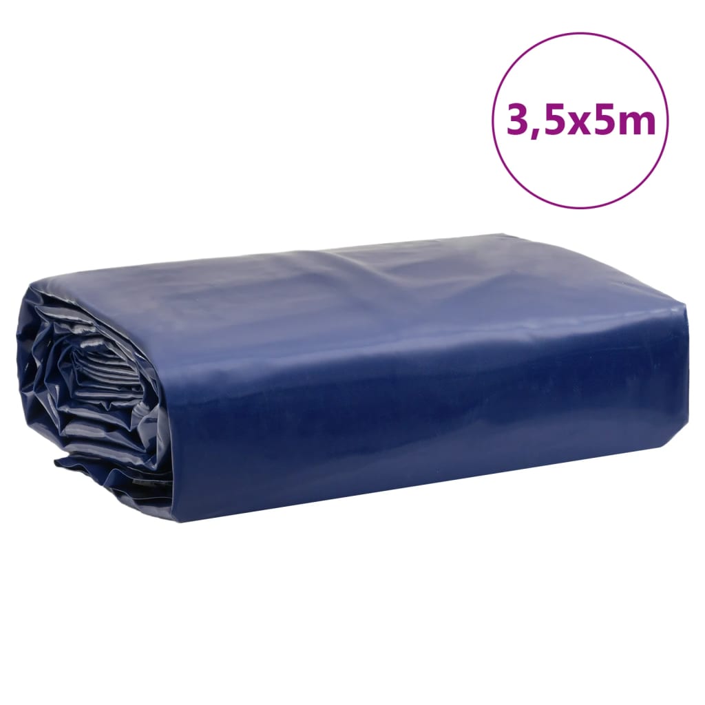 vidaXL Lona azul 3,5x5 m 650 g/m²