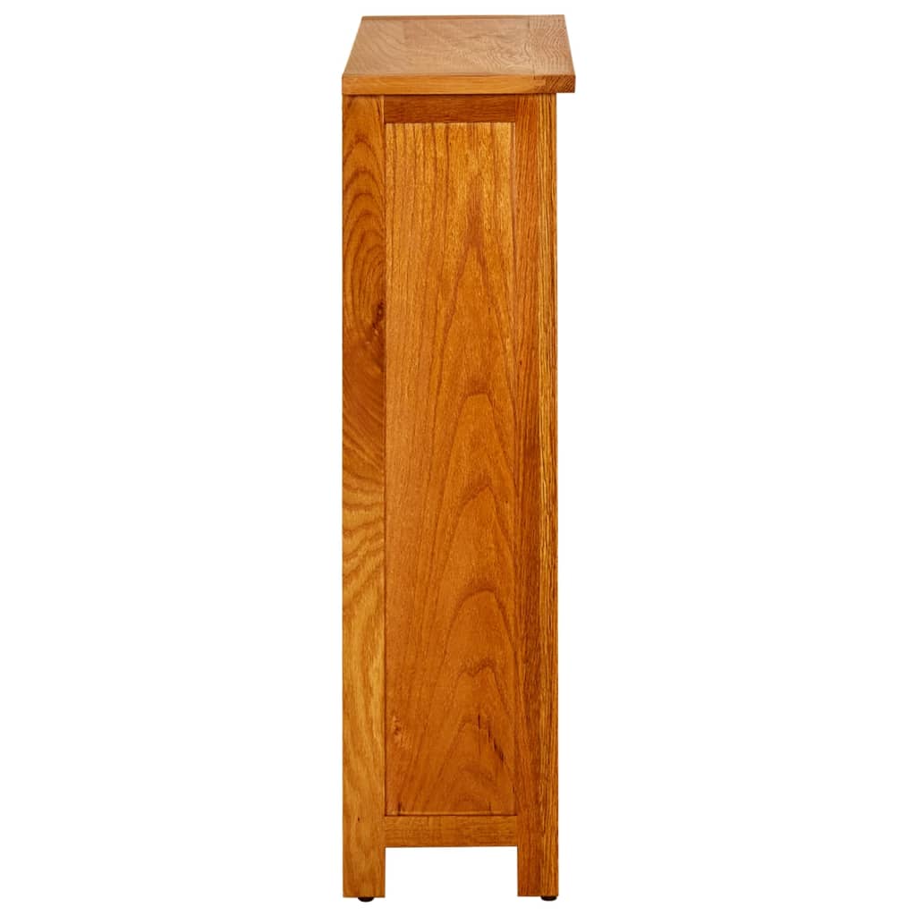 vidaX Estantería de 3 niveles de madera maciza de roble 70x22,5x82 cm