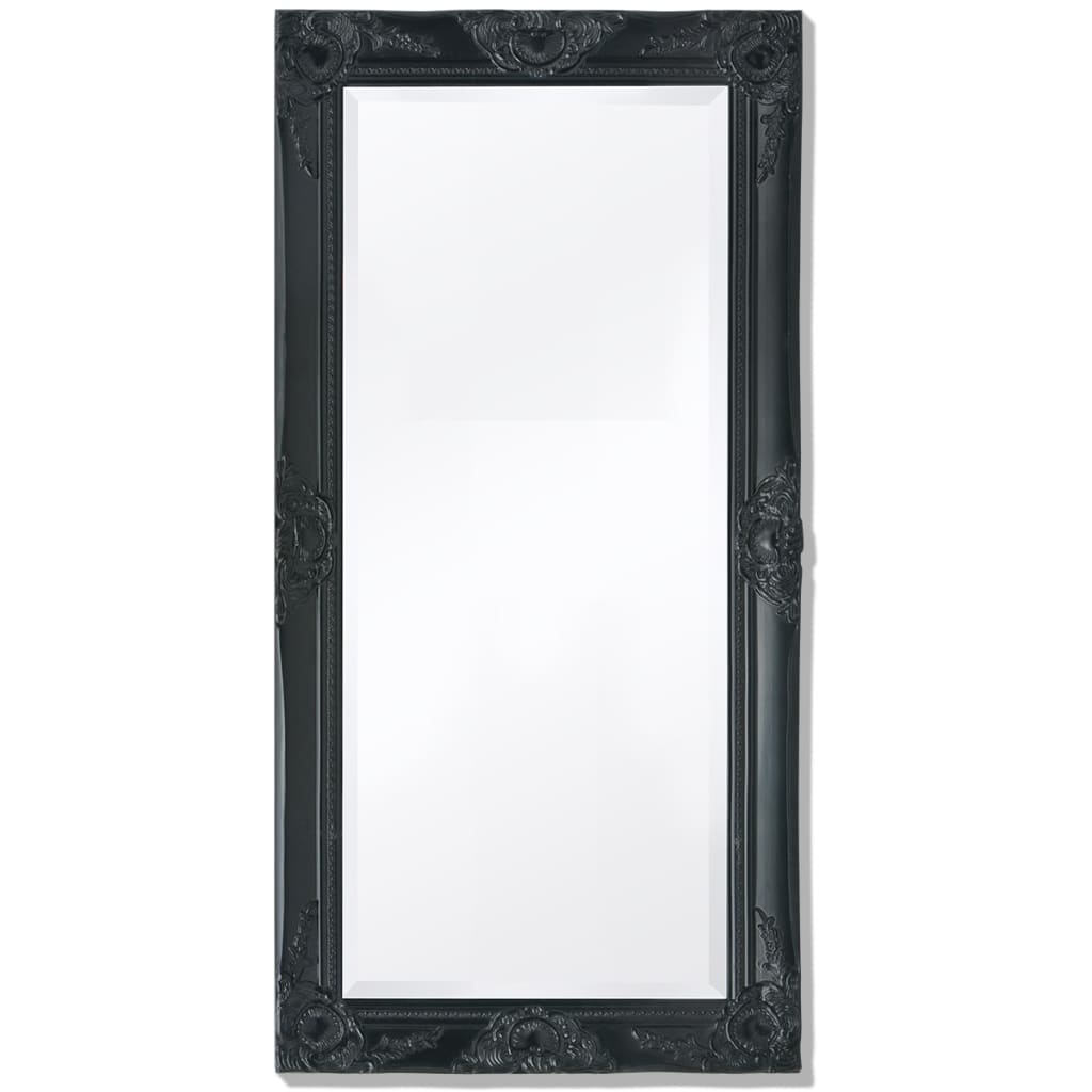 vidaXL Espejo de pared estilo barroco 100x50 cm negro