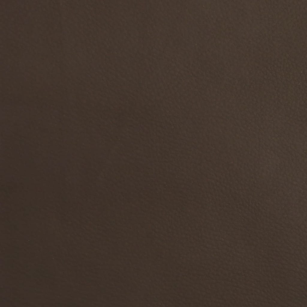 vidaXL Reposapiés de cuero sintético marrón 60x60x36 cm