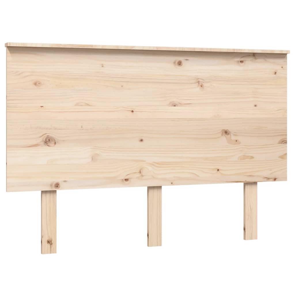 vidaXL Cabecero de cama madera maciza de pino gris 124x6x82,5 cm