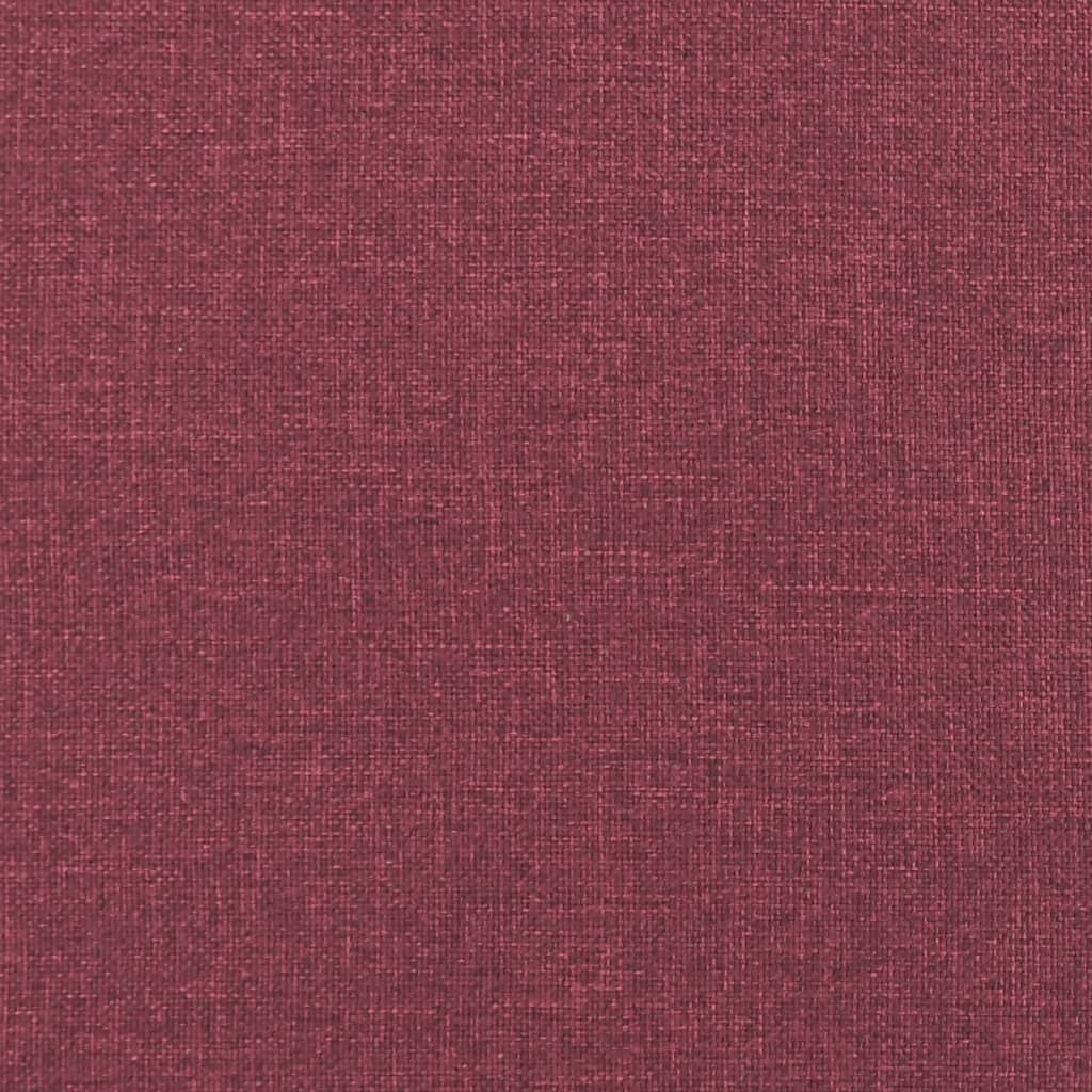 vidaXL Sillón con taburete tela rojo tinto 60 cm