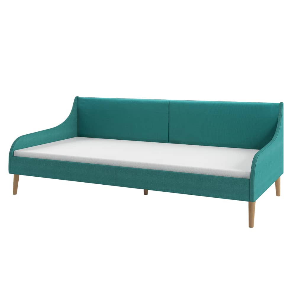 vidaXL Estructura sofá cama y colchón espuma viscoelástica tela verde