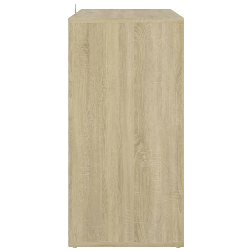 vidaXL Mueble zapatero de madera contrachapada color roble 60x35x70 cm