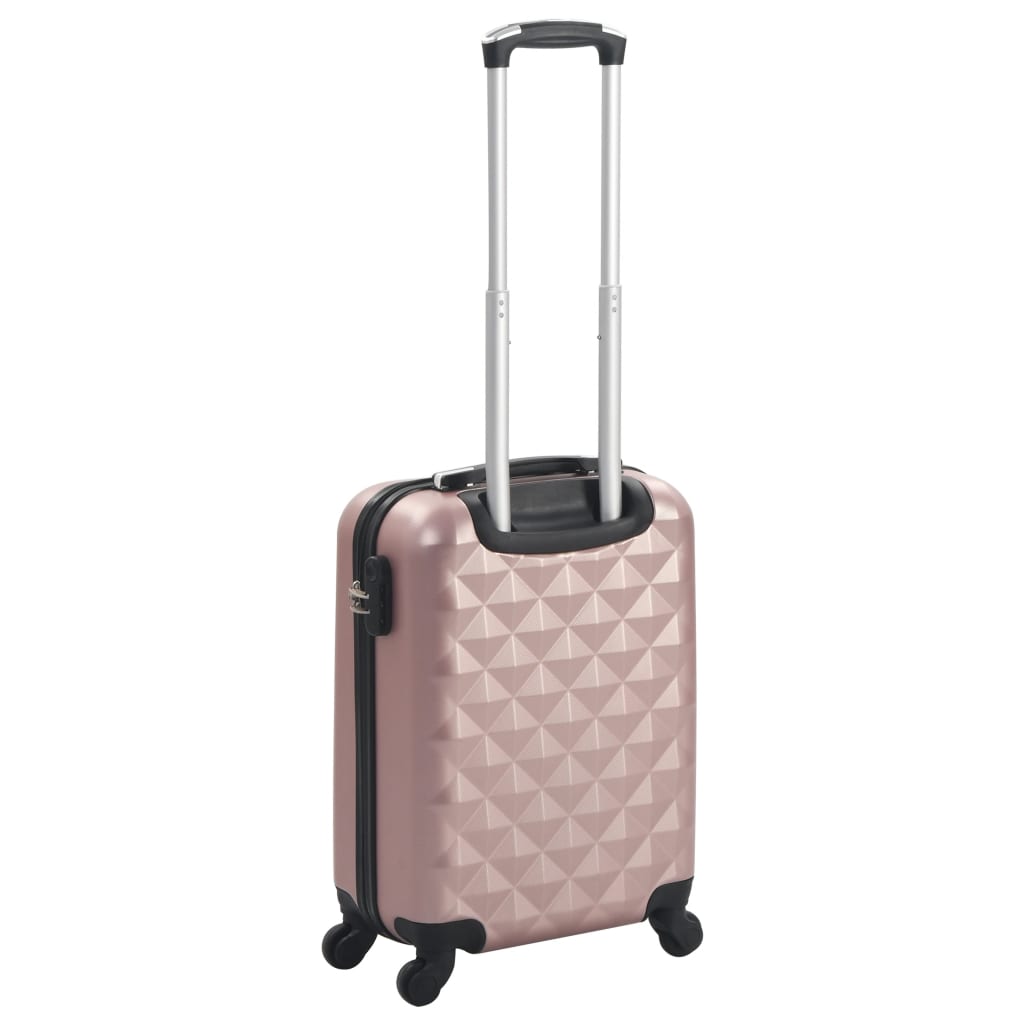 vidaXL VX91888 Juego de maletas rígidas ruedas trolley 3 pzas rosa dorado  abs - VX91888 - Epto