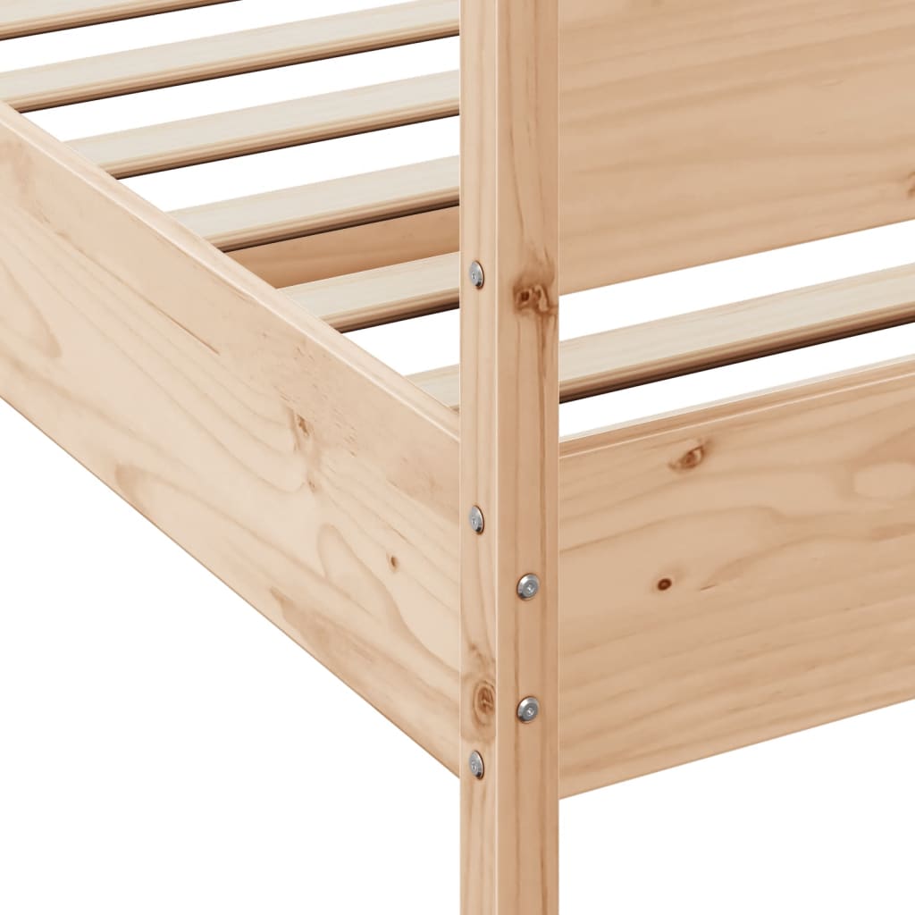 vidaXL Estructura de cama con cabecero madera maciza de pino 200x200cm