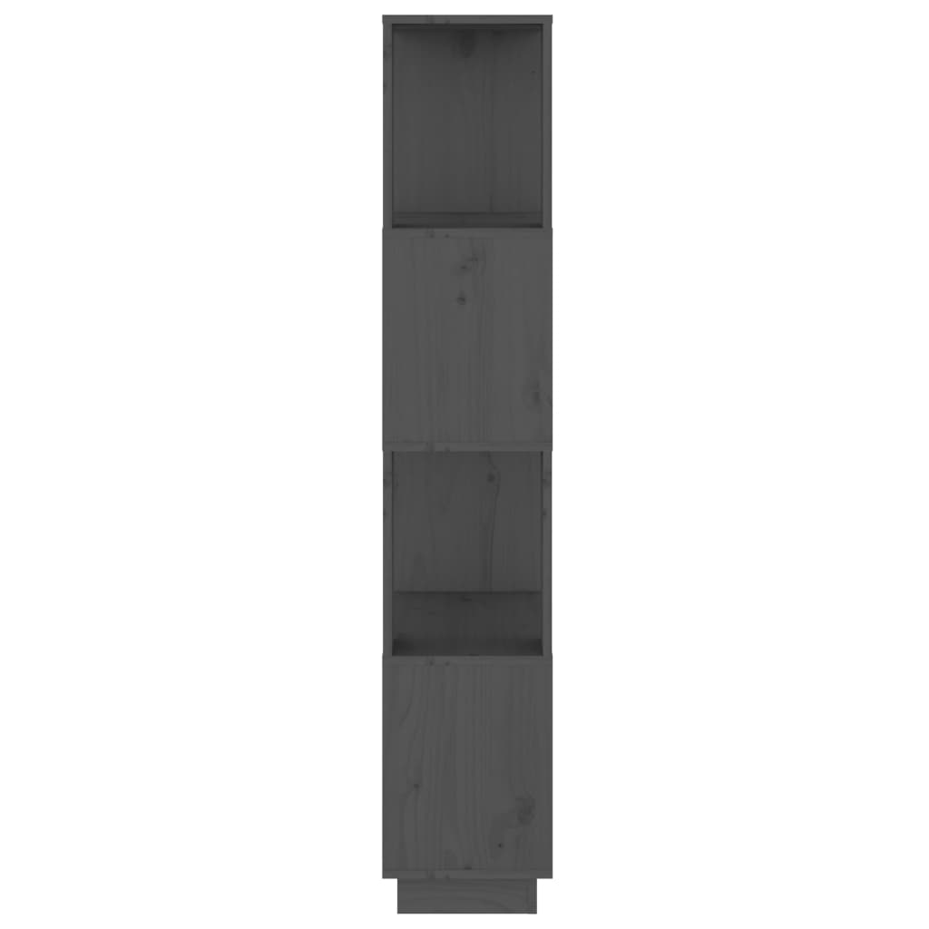 vidaXL Estantería/divisor de espacios madera de pino gris 51x25x132 cm