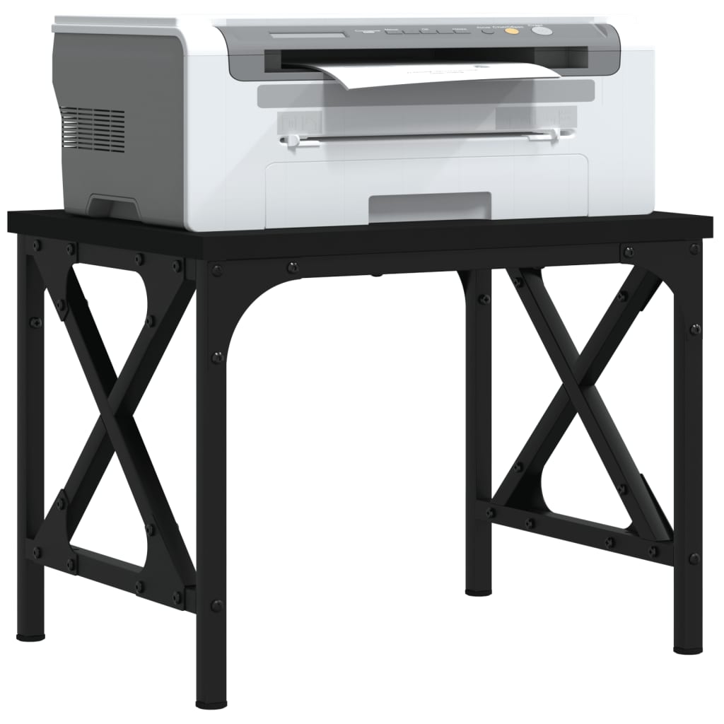 vidaXL Soporte de impresora madera ingeniería negro 40x30x31 cm