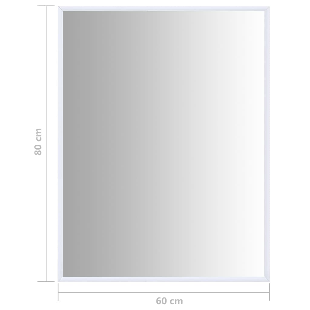 vidaXL Espejo blanco 80x60 cm