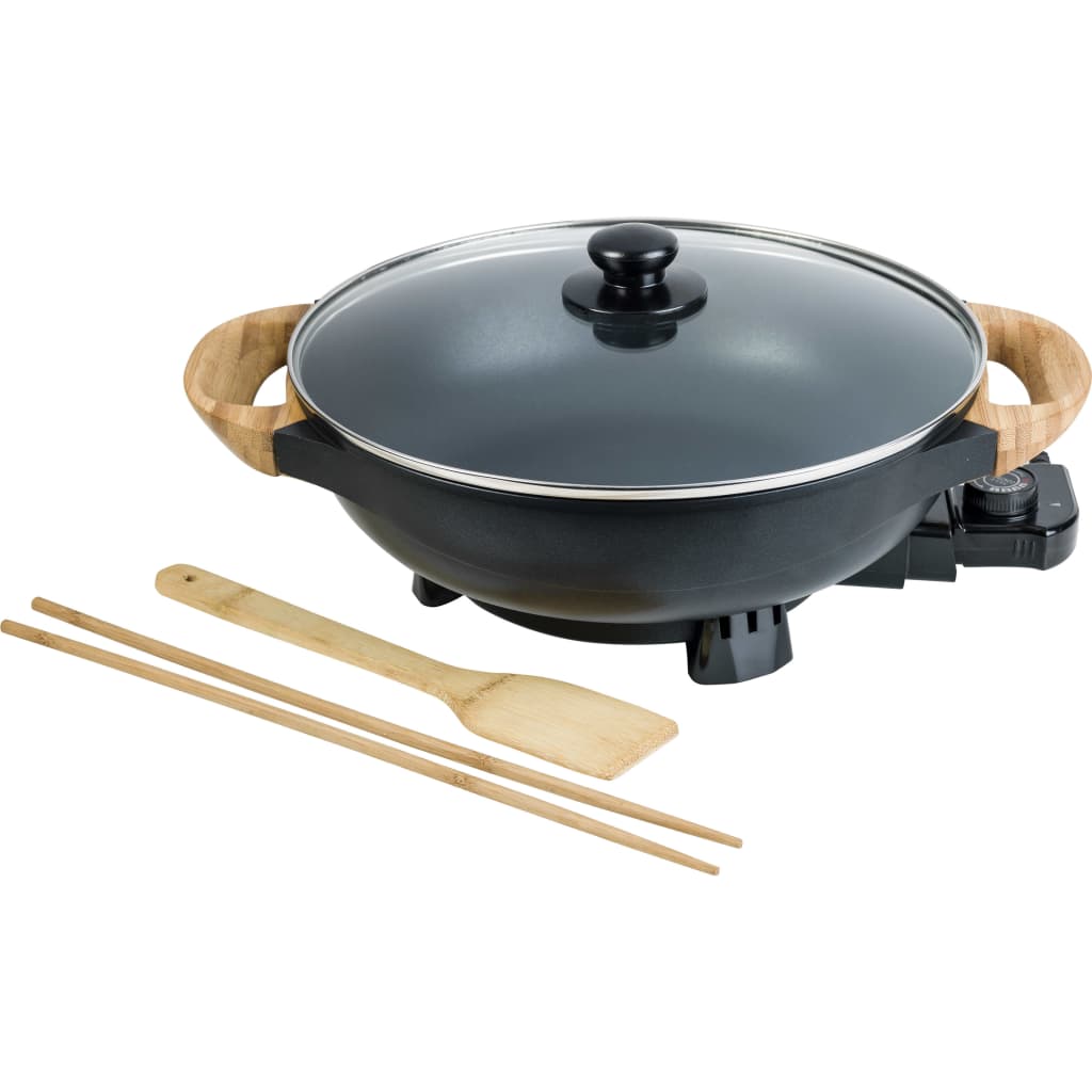 Bestron Sartén de wok eléctrica AEW100AS negra