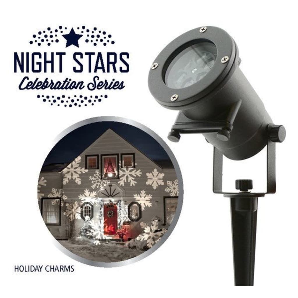 Night Stars Luz LED Holiday Charms 6 patrones 12 W NIS004