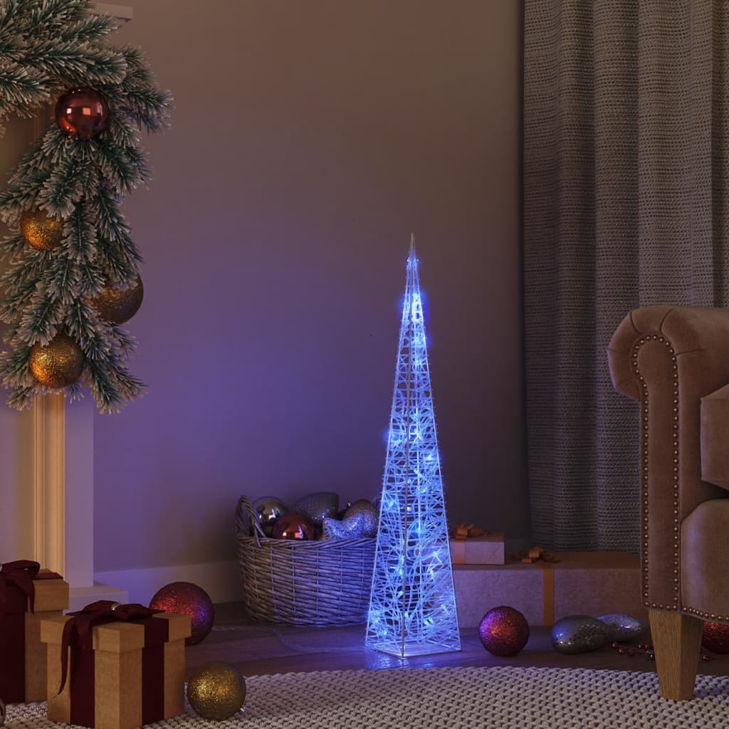 vidaXL Cono de luz LED decorativo acrílico azul 60 cm
