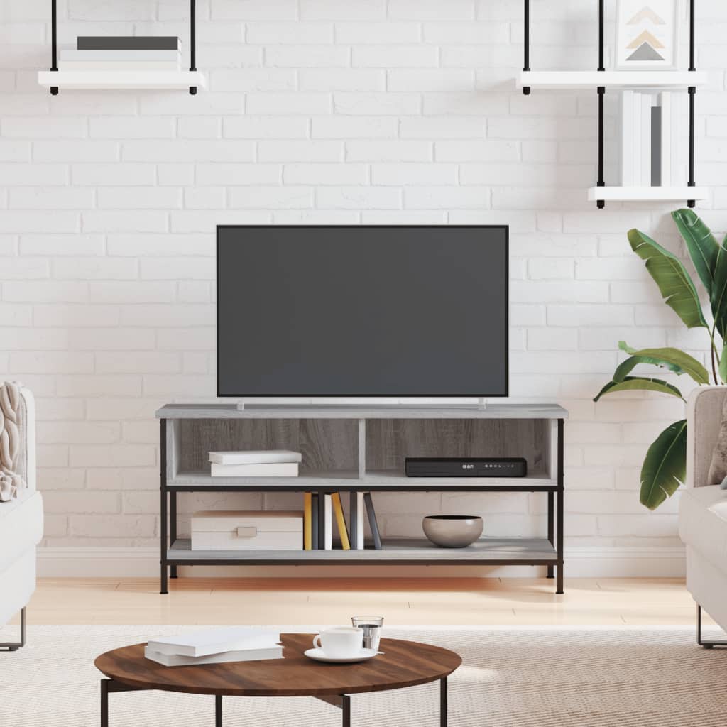 vidaXL Mueble de TV madera contrachapada gris Sonoma 100x35x45 cm