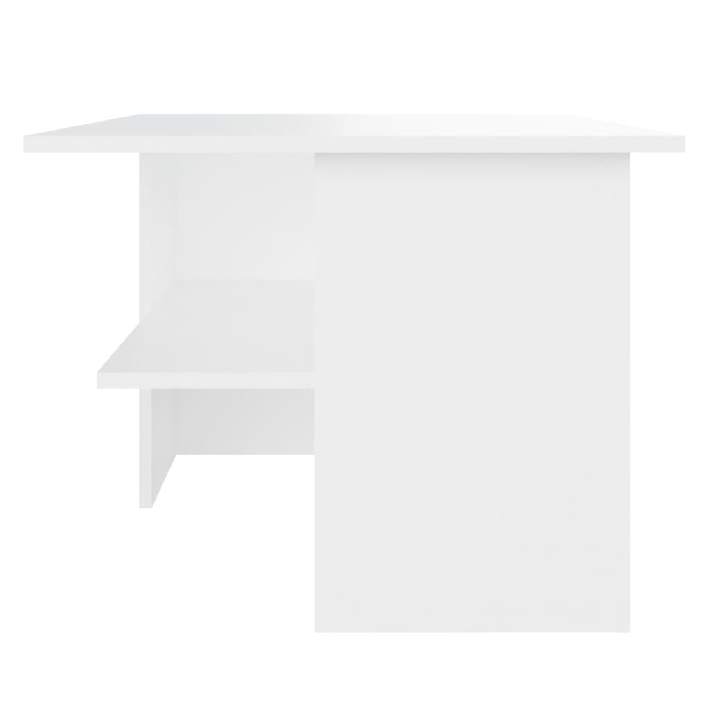 vidaXL Mesa de centro madera contrachapada blanco 90x60x46,5 cm