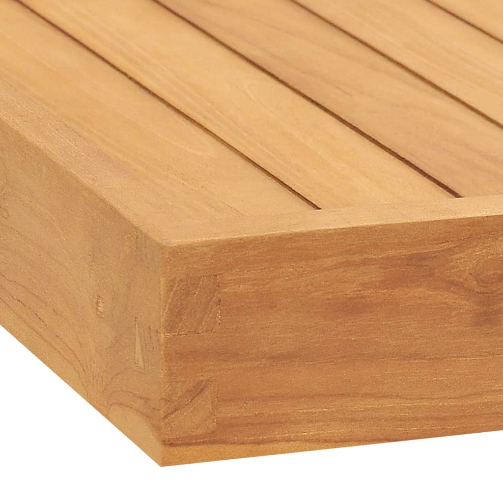 vidaXL Bandeja de madera de teca maciza 50x50 cm