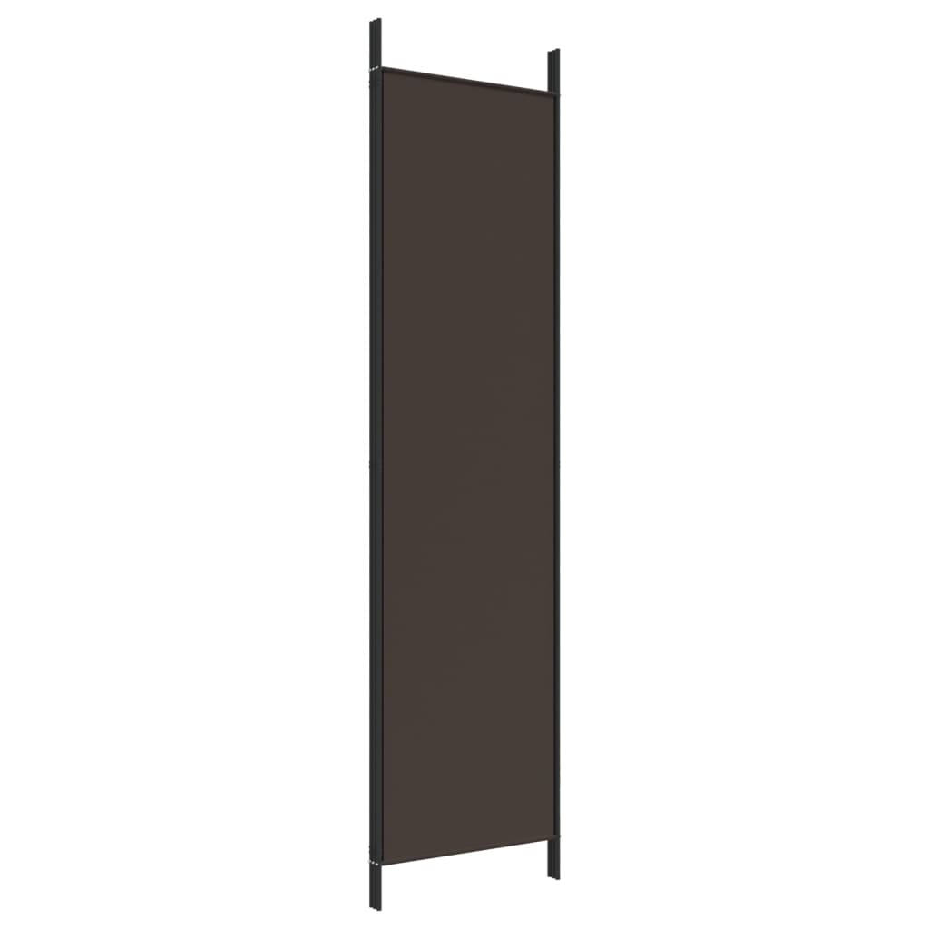 vidaXL Biombo divisor de 3 paneles de tela marrón 150x200 cm