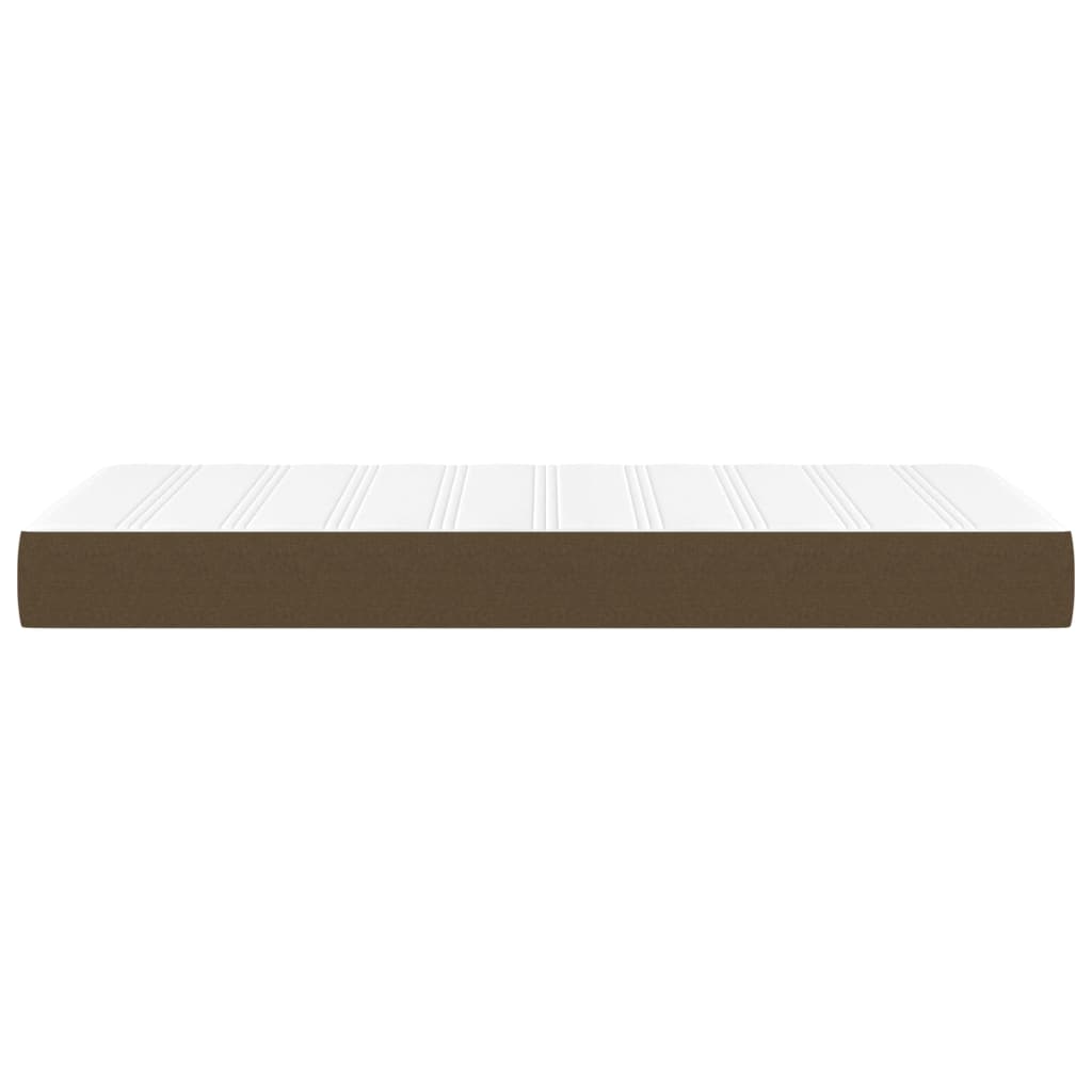 vidaXL Colchón de muelles ensacados tela marrón oscuro 90x200x20 cm