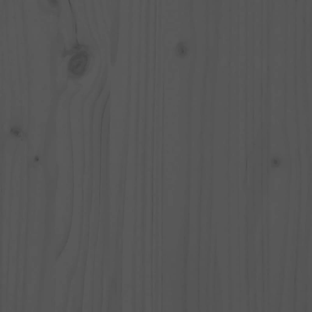 vidaXL Sofá esquinero con cojines madera maciza de pino gris