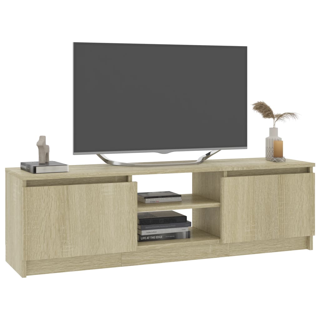 vidaXL Mueble de TV aglomerado color roble Sonoma 120x30x35,5 cm