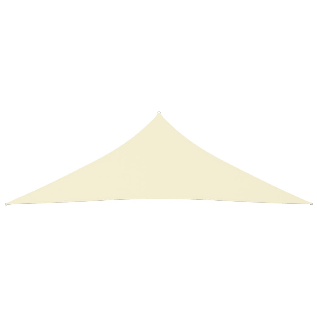 vidaXL Toldo de vela triangular tela Oxford color crema 3,5x3,5x4,9 m