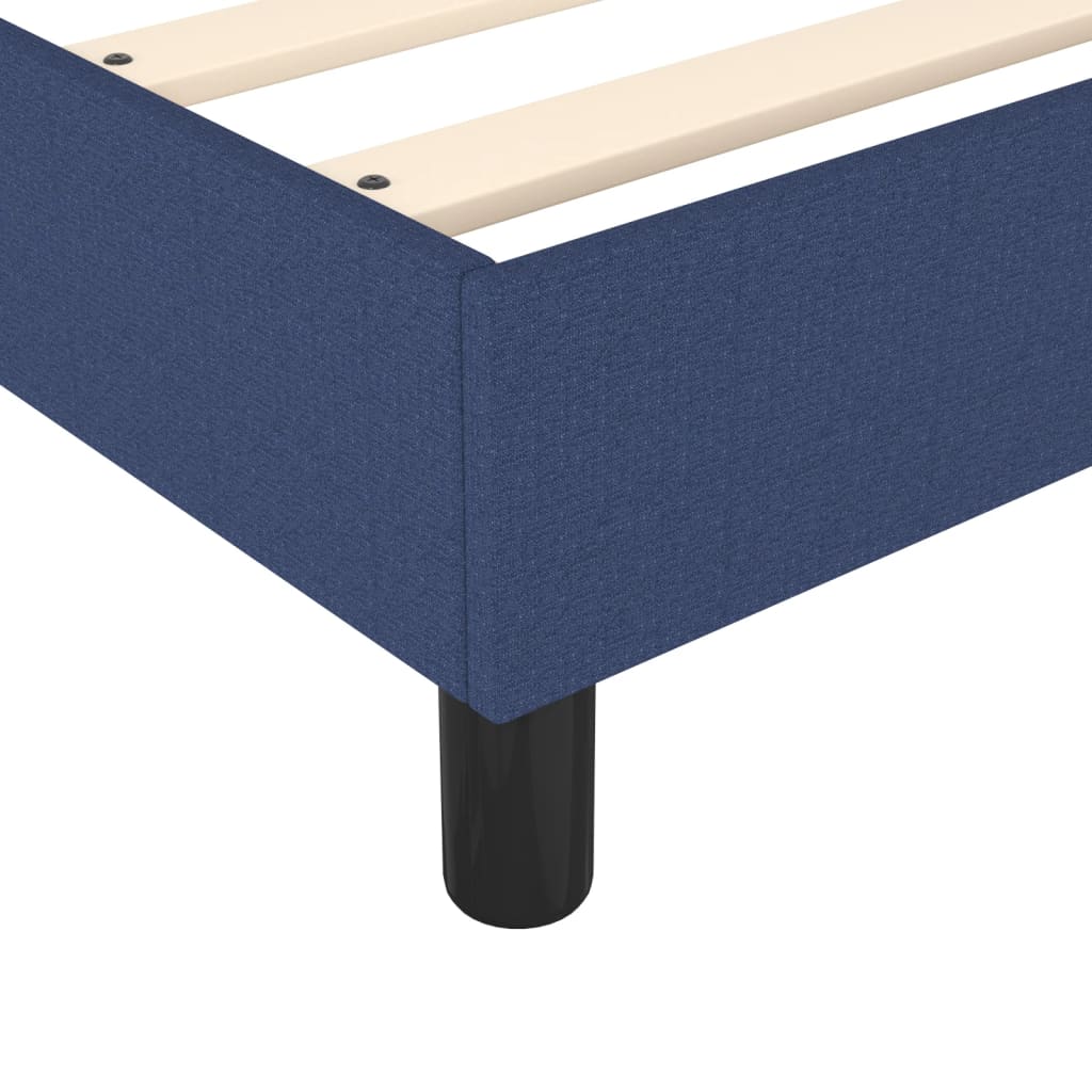 vidaXL Estructura de cama box spring tela azul 90x190 cm