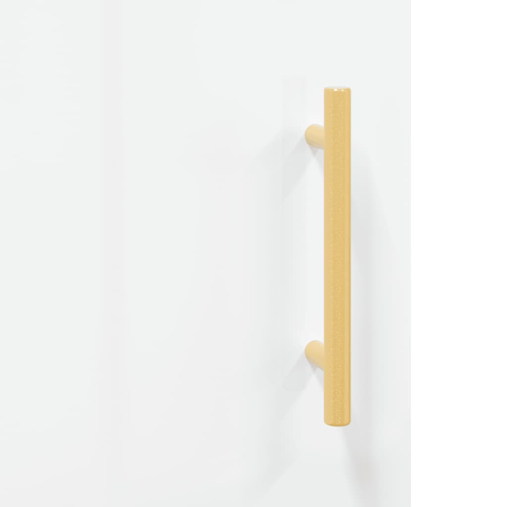 vidaXL Aparador de madera contrachapada blanco brillante 69,5x34x90 cm