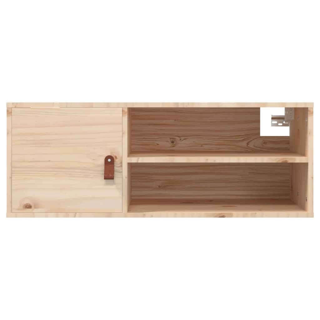 vidaXL Armarios de pared 2 uds madera maciza de pino 80x30x30 cm