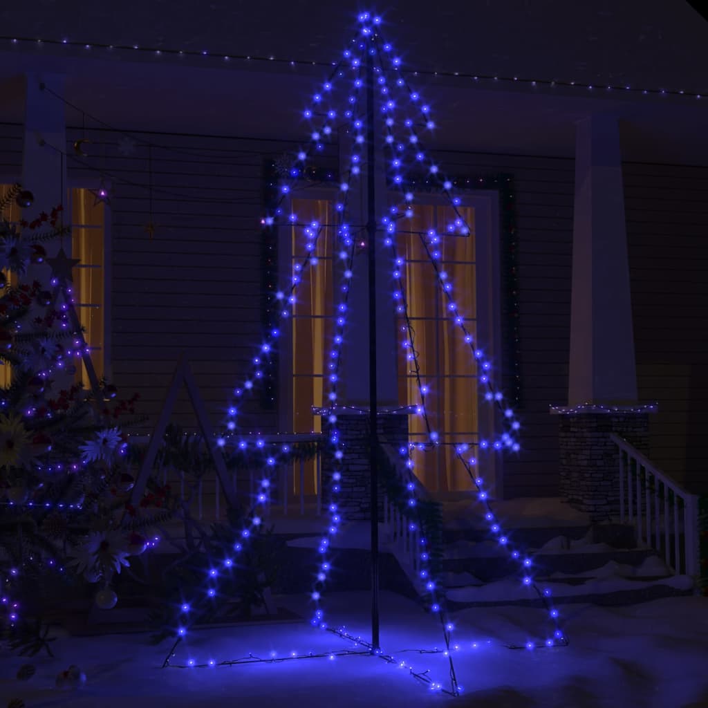 vidaXL Árbol de Navidad 240 luces LED interior y exterior 118x180 cm