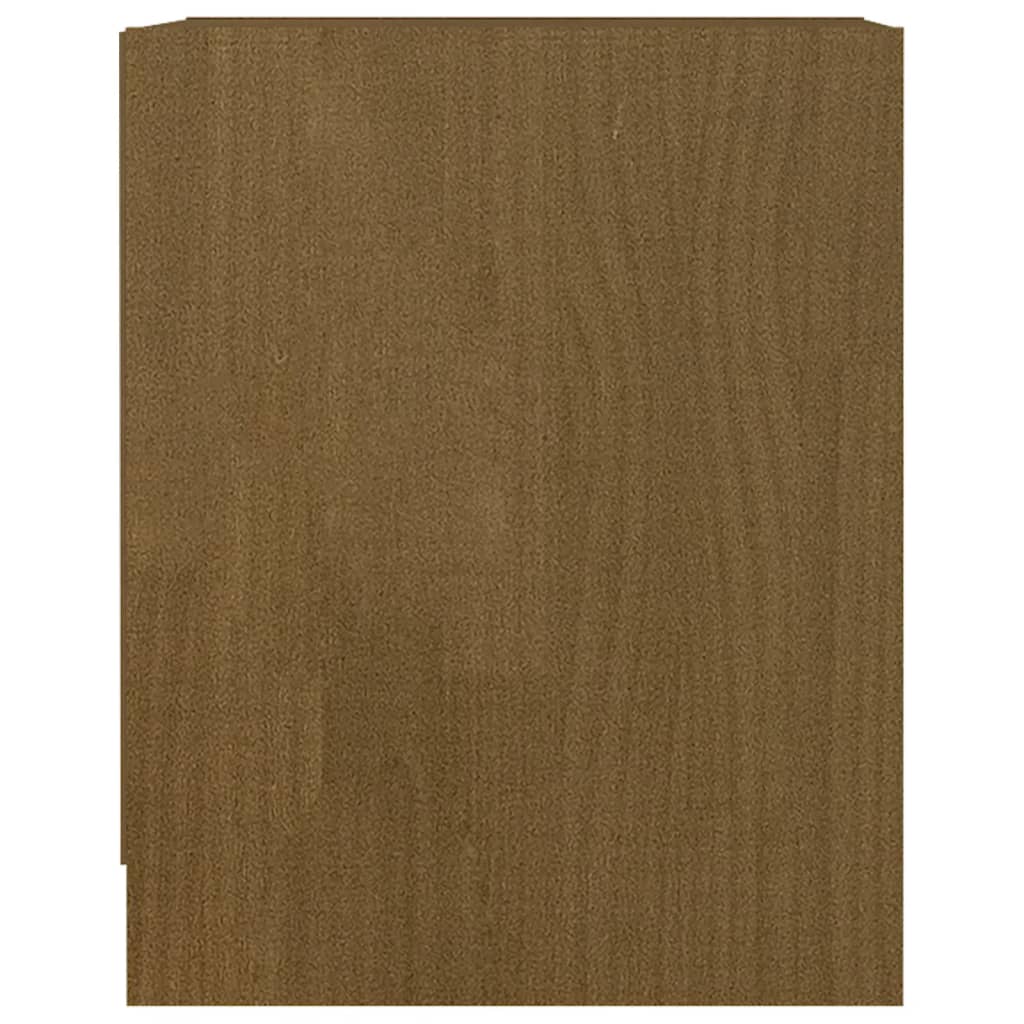 vidaXL Mesita noche madera pino maciza marrón miel 35,5x33,5x41,5 cm