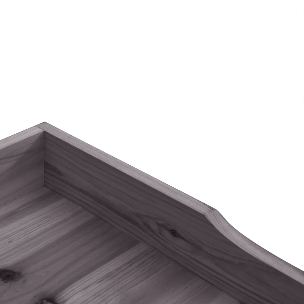 vidaXL Mesa para plantas con estante madera abeto gris 78x38x82,5 cm