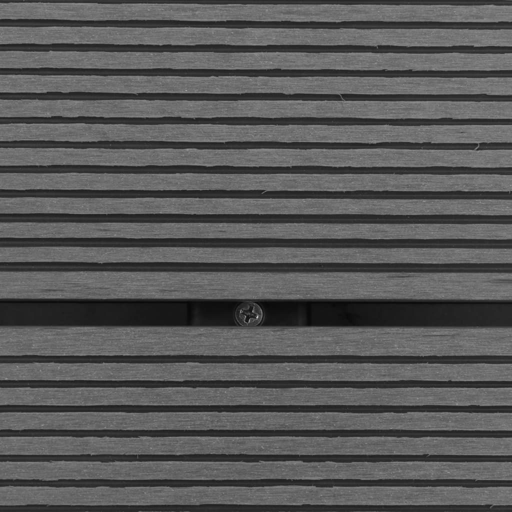 vidaXL Plato de ducha de jardín WPC acero inoxidable gris 80x62 cm