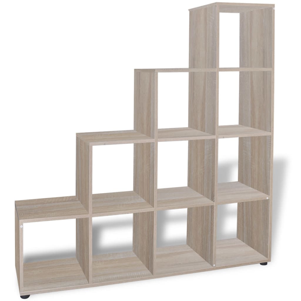 242551 vidaXL Staircase Bookcase/Display Shelf 142 cm Oak