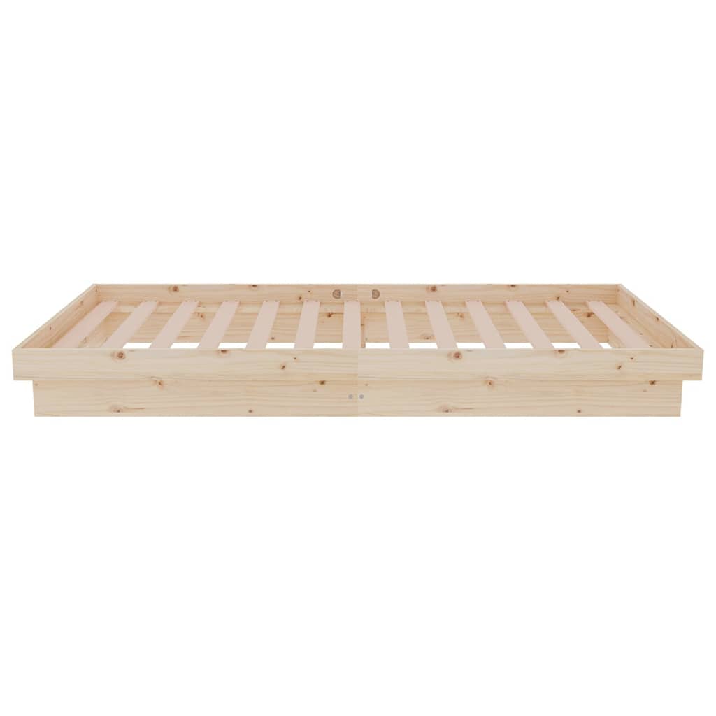 vidaXL Estructura de cama madera maciza individual 90x190 cm
