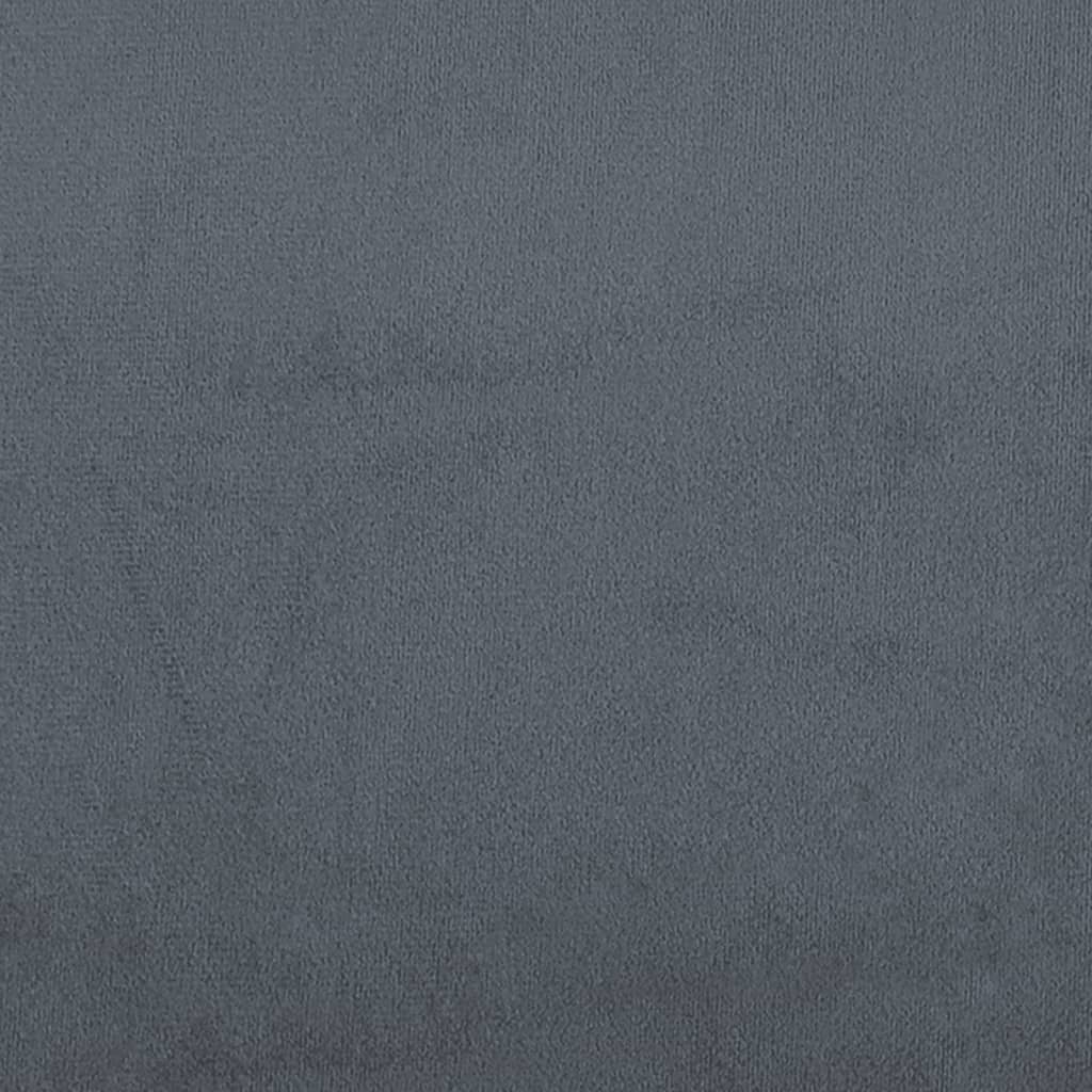 vidaXL Sofá de 2 plazas con cojines terciopelo gris oscuro 120 cm