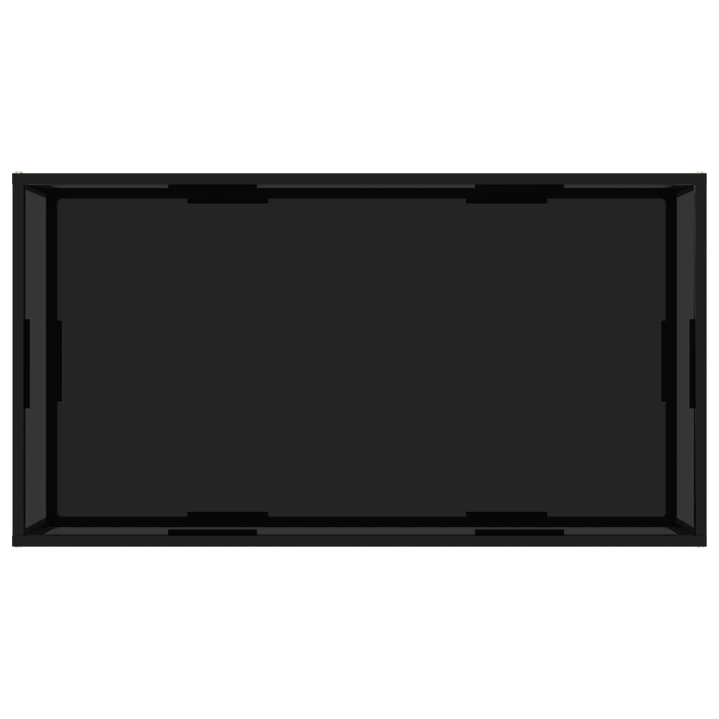 vidaXL Mesa de centro vidrio templado negro 120x60x35 cm
