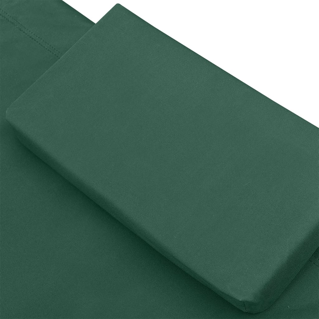 vidaXL Tumbona de exterior de tela verde
