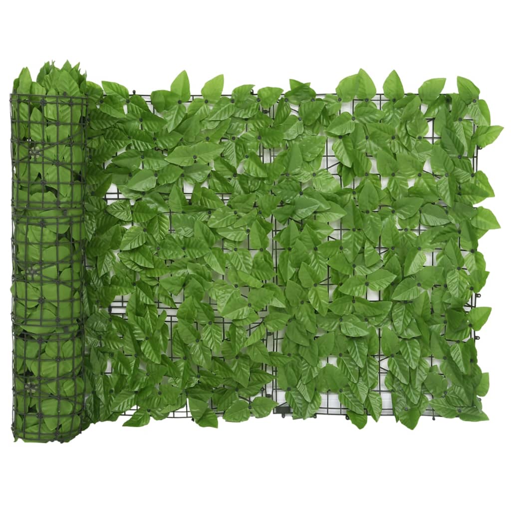 vidaXL Toldo para balcón con hojas verde 600x75 cm