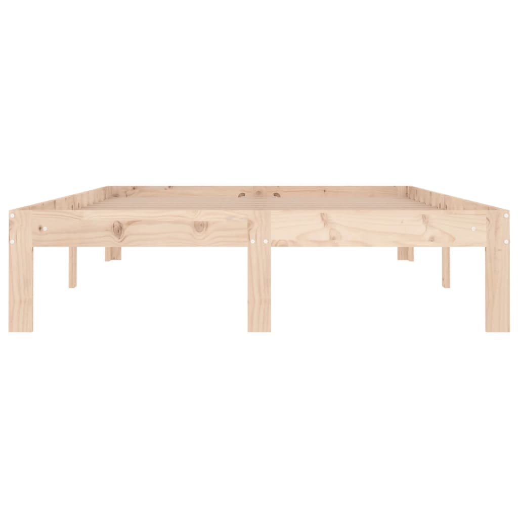 vidaXL Estructura de cama madera maciza pequeña doble 120x190 cm