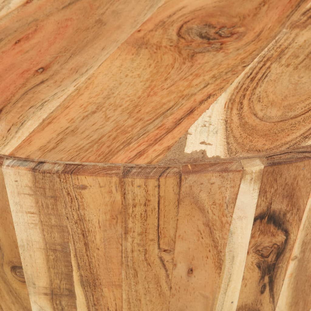 vidaXL Mesa de centro de madera maciza de acacia Ø65x31 cm