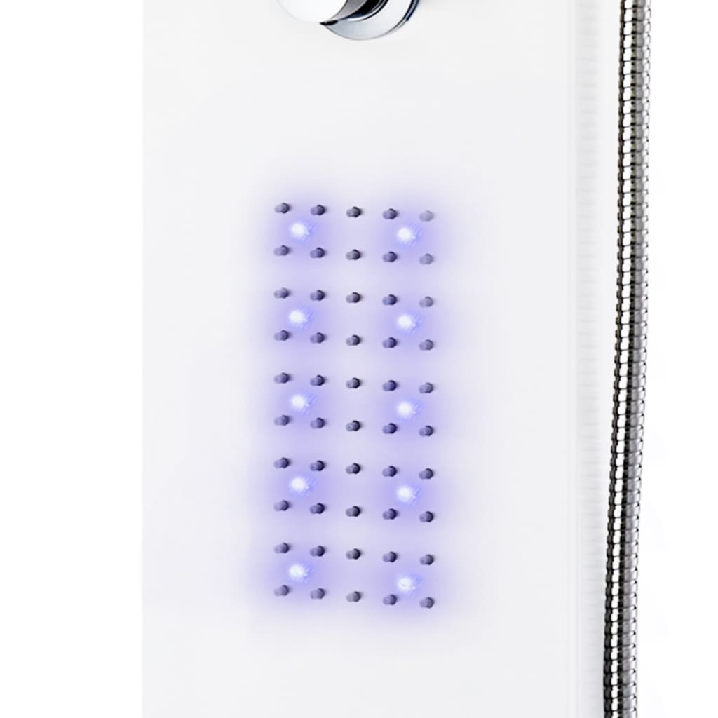 vidaXL Panel de ducha de aluminio 20x44x130 cm blanco