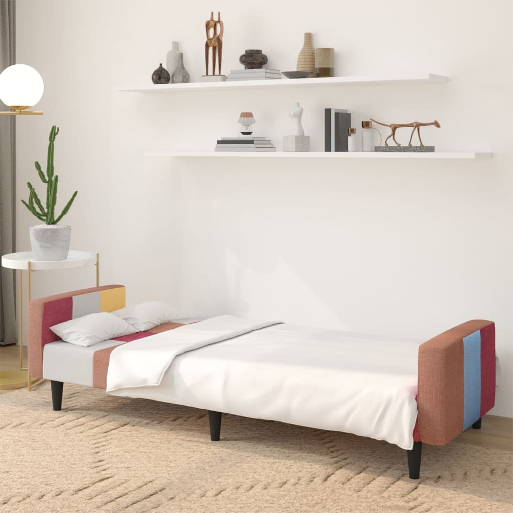 vidaXL Sofá cama de 2 plazas tela