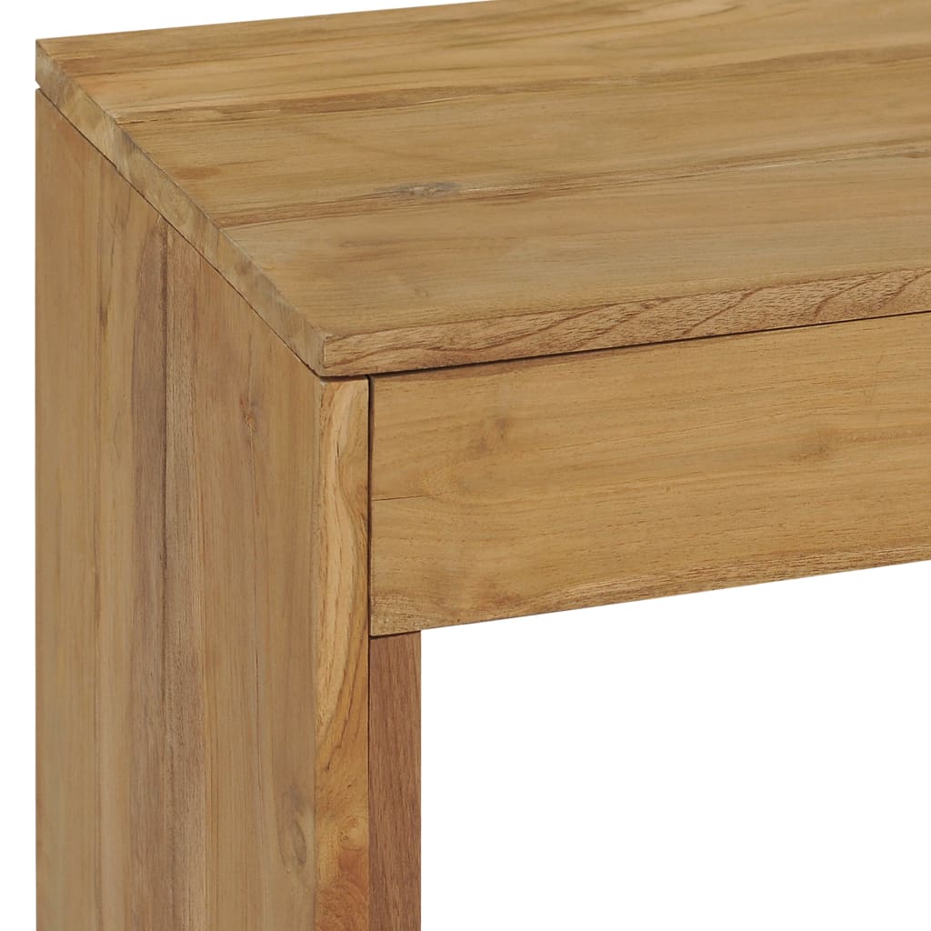 vidaXL Mesa consola de madera maciza de teca 100x35x75 cm