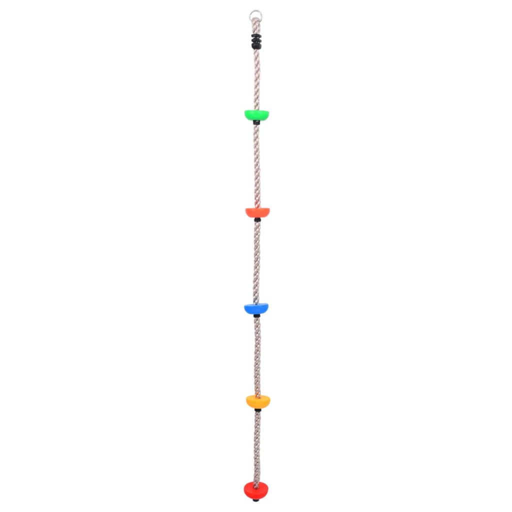 vidaXL Cuerda de escalada con plataformas 200 cm